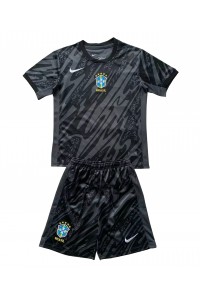 Brazilië Doelman Babytruitje Uit tenue Kind Copa America 2024 Korte Mouw (+ Korte broeken)